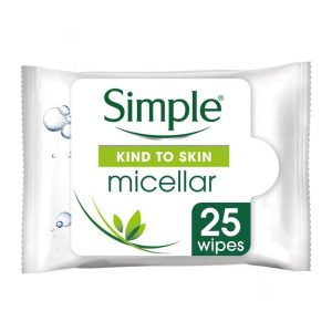 Simple Micellar Cleansing Facial Makeup Removing Wipes 25pc