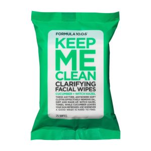 Formula 10.0.6 Keep Me Clean Clarifying Cleansing Facial Wipes Cucumber + Witch Hazel 25pcs
