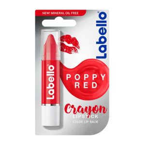 Labello Crayon Lipstick Colour Lip Balm Moisturising Poppy Red 3g