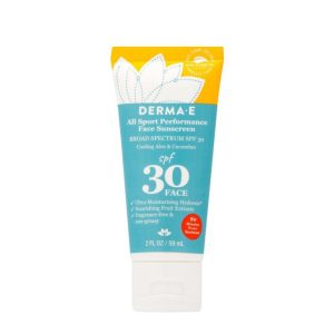 Derma E All Sport Performance Moisturising Face Sunscreen SPF30 59ml