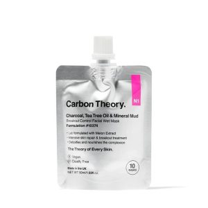 Carbon Theory Breakout Control Facial Wet Mask Charcoal Tea Tree Oil & Mineral Mud 50ml