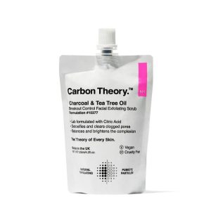 Carbon Theory Breakout Control Facial Exfoliating Scrub Charcoal & Tea Tree Oil 125ml