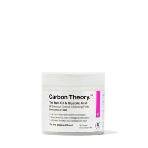 Carbon Theory Breakout Control Cleansing Pads Tea Tree Oil & Glycolic Acid 60pcs