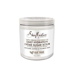 Shea Moisture 100% Virgin Coconut Oil Coconut Daily Hydration Creme Sugar Scrub 227gm