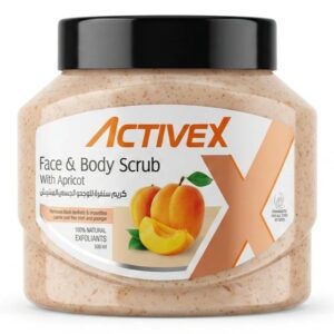 ActiveX Apricot Deep Exfoliating Face & Body Scrub for Smooth, Soft & Radiant Skin 500ml