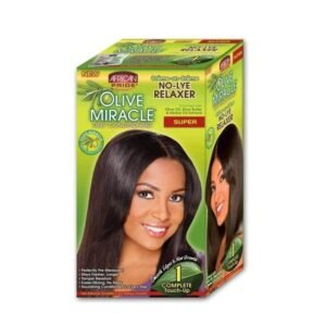 African Pride Olive Miracle Deep Conditioning No-Lye Relaxer Kit, Super