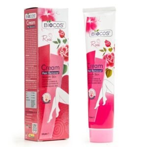 Biocos Rose Hair Removal Cream with Vitamin E-Gentle & Soothing, Quick-Acting Formula, Hydrating & Refreshing