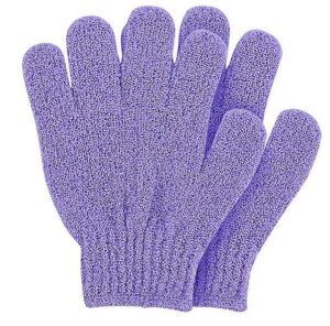 Body Scrub Gloves Exfoliating Bath Gloves Purple