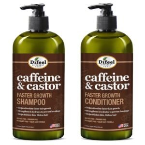 Difeel 2-PC Caffeine & Castor Shampoo & Conditioner for Faster Hair Growth 33.8 oz. - 2-PC Shampoo & Conditioner Set