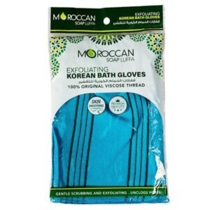 Moroccan Oil Korean Bath Gloves Exfoliating Blue