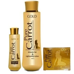 Pure Carrot Gold Lightening Lotion, Serum & Soap 3pc Set