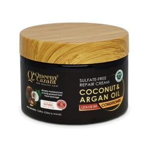 Queeny Cazara Sulfate-Free Repair Cream Coconut & Argan Oil Leave In Conditioner