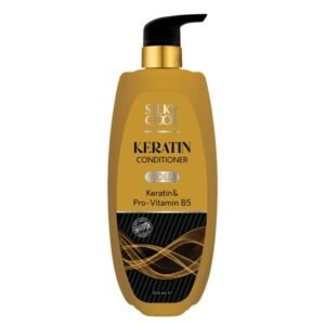Silky Cool Keratin & Pro-Vitamin B5 Conditioner with Coconut Oil, Argan Oil & Nigella Sativa 500ml