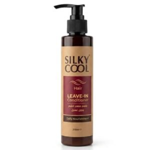 Silky Cool Leave-In Hair Conditioner Deep Moisture & Frizz Control Hair Cream with Shea Butter, Jojoba Oil & Argan Oil 200ml